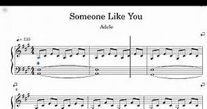 Adele - Someone Like You Sheet Music
