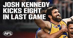 Josh Kennedy kicks eight goals in his last match | Round 21, 2022 | AFL