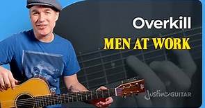 Overkill by Men At Work - Guitar Lesson | Colin Hays Acoustic Version!