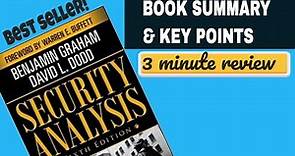 Security Analysis" by Benjamin Graham and David L. Dodd | TOP 20 KEY POINTS