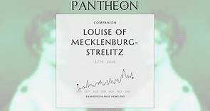 Louise of Mecklenburg-Strelitz Biography | Pantheon