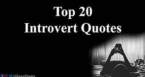 Understanding Introverts | Top 20 Introvert Quotes