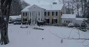Elvis Presley's Graceland in the Snow 2024