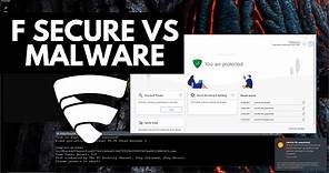 F Secure: Test vs Malware