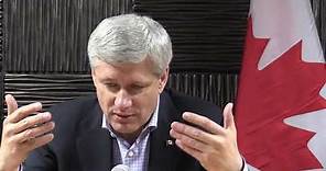FULL INTERVIEW Canadian Prime Minister Stephen Harper calls the Liberals economic plan “all...