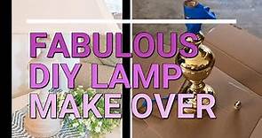 DIY lamp make over | pottery barn inspired finish | updated lamp tutorial | vintage lamp redo