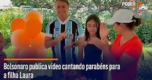 Bolsonaro publica vídeo cantando parabéns para a filha Laura
