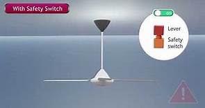 KDK Ceiling Fan - Enhance Product Safety with Safety Switch