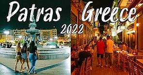 Patras Greece, explore the nightlife of Patra, walking tour 4K, Greece 2022