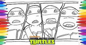 TEENAGE MUTANT NINJA TURTLES Coloring Pages | Leo Donatello Raphael Michelangelo Coloring Book