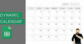 Learn How to Create a Dynamic Monthly Calendar Template with Google Sheets/Excel - Tutorial 2023