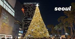 Lotte Tower Christmas Walk 2023 Seoul City Korea Jamsil 4K City Tour
