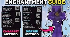 Minecraft Enchanting Guide - Lowest Cost, All Items