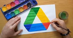 How to draw the Google Drive logo 2020