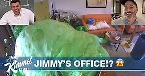 Elephant Toothpaste Prank Destroys Jimmy Kimmel’s Office (ft. Mark Rober & Science Bob)
