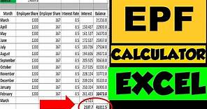 EPF Excel Calculator| Employee Provident Fund| How to Calculate EPF interest with EPF interest rate