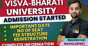 Cuet Visva-Bharati University Admission process started| Cuet Visva-Bharati No of seat /Fee/ cutoff