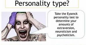 Eysenck's Criminal Personality Theory (Explanations of Offending Behaviour)