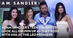 Adam Sandler's Teen Daughters Look All Grown Up as They Pose with Him at the Leo Premiere