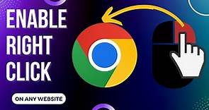 How To Enable Right Click On Any Website Using Chrome Extension?