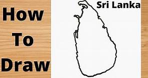 Drawing Sri Lanka Map - Easy Way