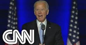 O primeiro discurso de Joe Biden como presidente eleito dos Estados Unidos