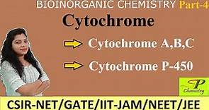 Cytochrome | Cytochrome P-450 | Introduction | Structure | catalytic Cycle | Bioinorganic Chemistry