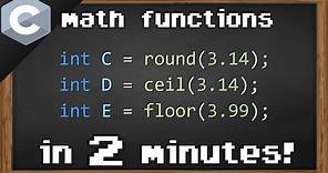 C math functions 📚