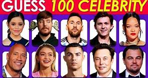 Guess the Celebrity in 3 Seconds | 100 Most Famous People in the World