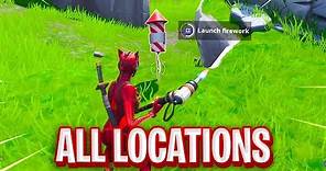 "Launch Fireworks" FORTNITE MAP LOCATIONS
