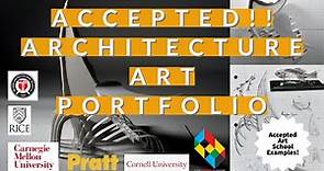 ACCEPTED ARCHITECTURE ART PORTFOLIO!Carnegie Mellon, Pratt ,Cooper Union, USC, Rice Cornell, RISD..