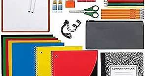 12 Pack of 60 Piece Sets of Bulk Back to School Supplies Bundle Kit for Girls, Boys, Kids, Back to School Supply Box Bundle Kit Includes Notebooks, Folders, Headphones, Ruler, and More