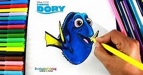 How to draw DORY (Finding Dory) | Cómo dibujar a Dory de la película "Buscando a Dory"