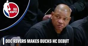 Doc Rivers makes his Milwaukee Bucks' head coaching DEBUT 🦌 | NBA on ESPN
