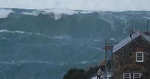 Massive waves off the coast of Cape Cornwall