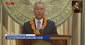 Gov. David Ige holds his 2022 State of the State address