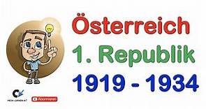 Österreich 1. Republik 1919 - 1934