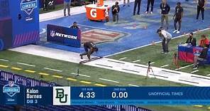 Kalon Barnes with the 2nd FASTEST 40 time EVER