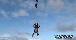 Skydiving Parachute Opening Sequence - from wave off until a fully open canopy