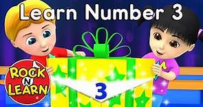 Learn About the Number 3 | Number of the Day: 3 | Learn Three with Manipulatives | Rock 'N Learn