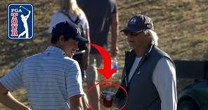 Golf ball lands in fan's drink and Adam Schenk STILL makes birdie