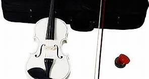 Ktaxon Violin for Beginners Students,Acoustic Violin 4/4,Full Size Violin,Violin Kit with Case,Bow, Rosin(White),Child Fiddle,Learners Age 11+