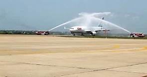 Water Salute for Azman Air Airbus A330-200 - Please Subscribe