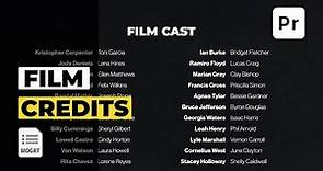 Rolling Film Credits Templates For Premiere Pro