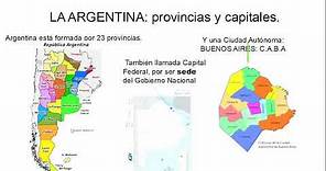 PROVINCIAS Y CAPITALES de la República Argentina 2020 docente María Alejandra Bulfaro