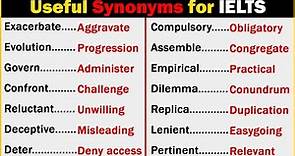 Useful Synonyms for IELTS