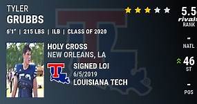 Tyler Grubbs 2020 Inside Linebacker Louisiana Tech