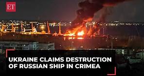 Ukraine claims successful attack on Russian Naval ship 'Novocherkassk' in Crimean waters