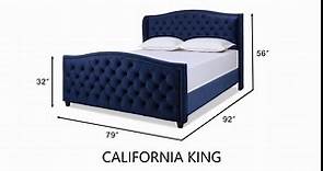Jennifer Taylor Home Marcella Upholstered Shelter Headboard Bed Set, California King, Silver Grey Polyester