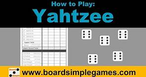 How to Play - Yahtzee